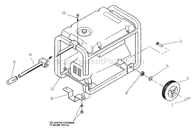 Page B Diagram and Parts List for 1010-0  Briggs and Stratton Generator